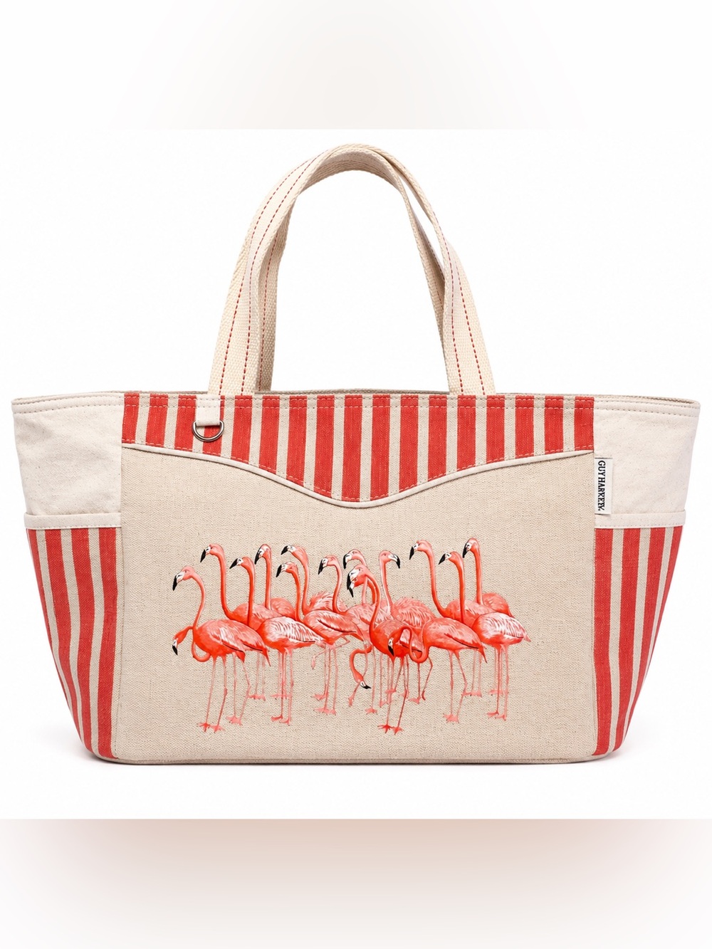 Guy Harvey Red Flamingo Canvas Tote